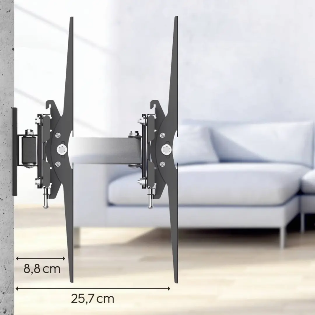 Hama TV Beugel Kantelbaar Uittrekbaar 00220832 - 32"-65" - 30kg - Zwart - afbeelding 6 van 6