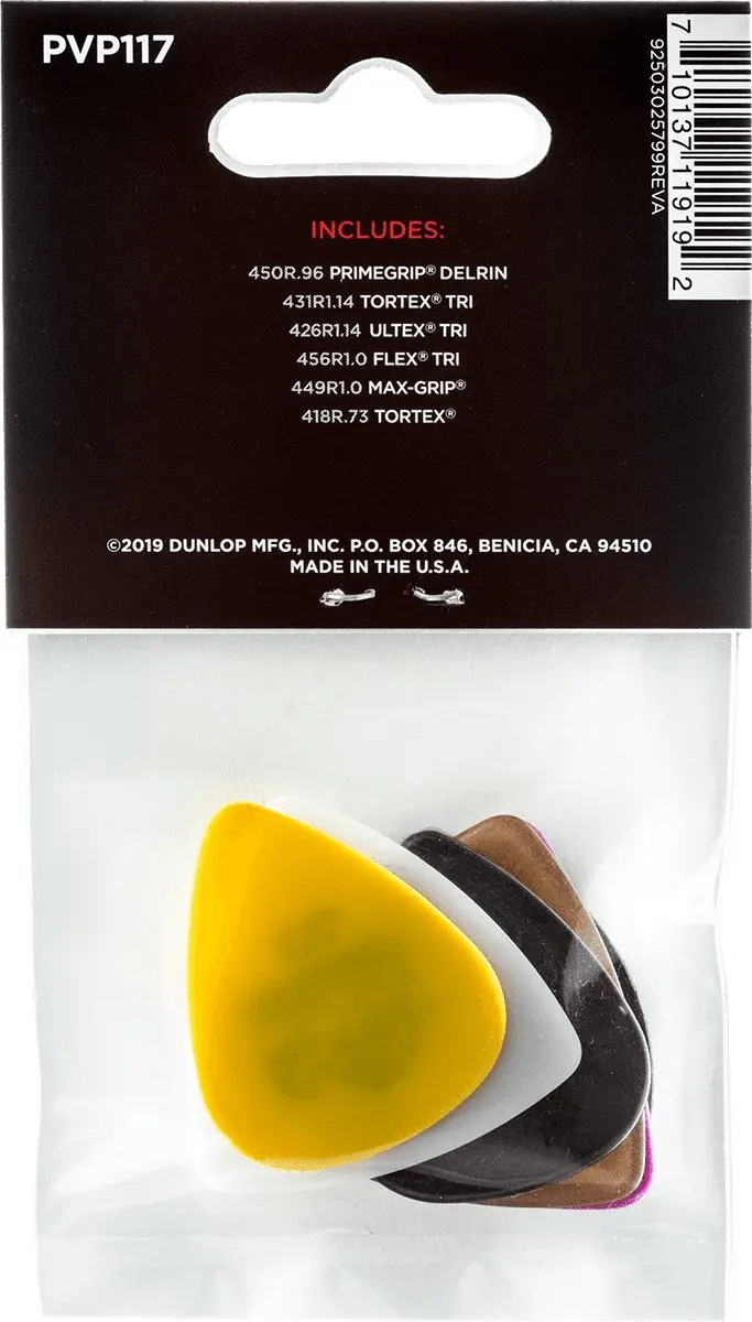 Dunlop PVP117 Bas Plectrum Variety - 6 Stuks