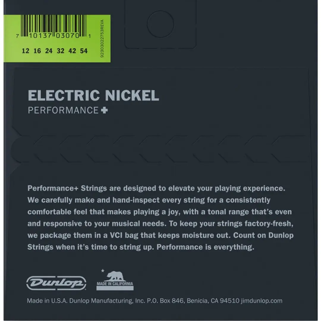 Dunlop DEN1254 Electric Nickel Snarenset 12-54 - 6 Stuks