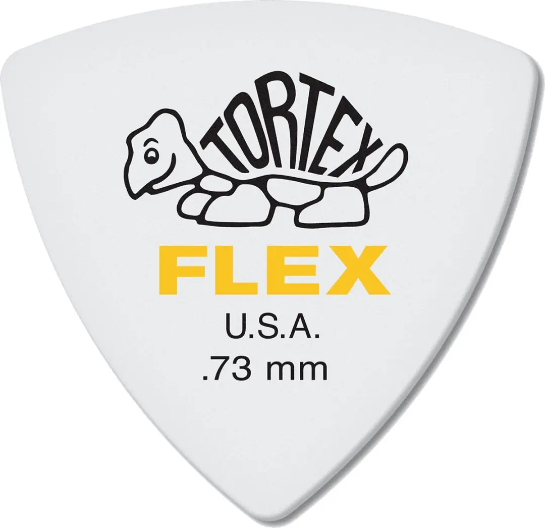 Dunlop Jim Dunlop Flex Triangle Plectrums 0.73mm - 6 Stuks - Geel