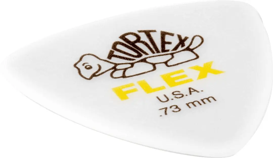 Dunlop Jim Dunlop Flex Triangle Plectrums 0.73mm - 6 Stuks - Geel
