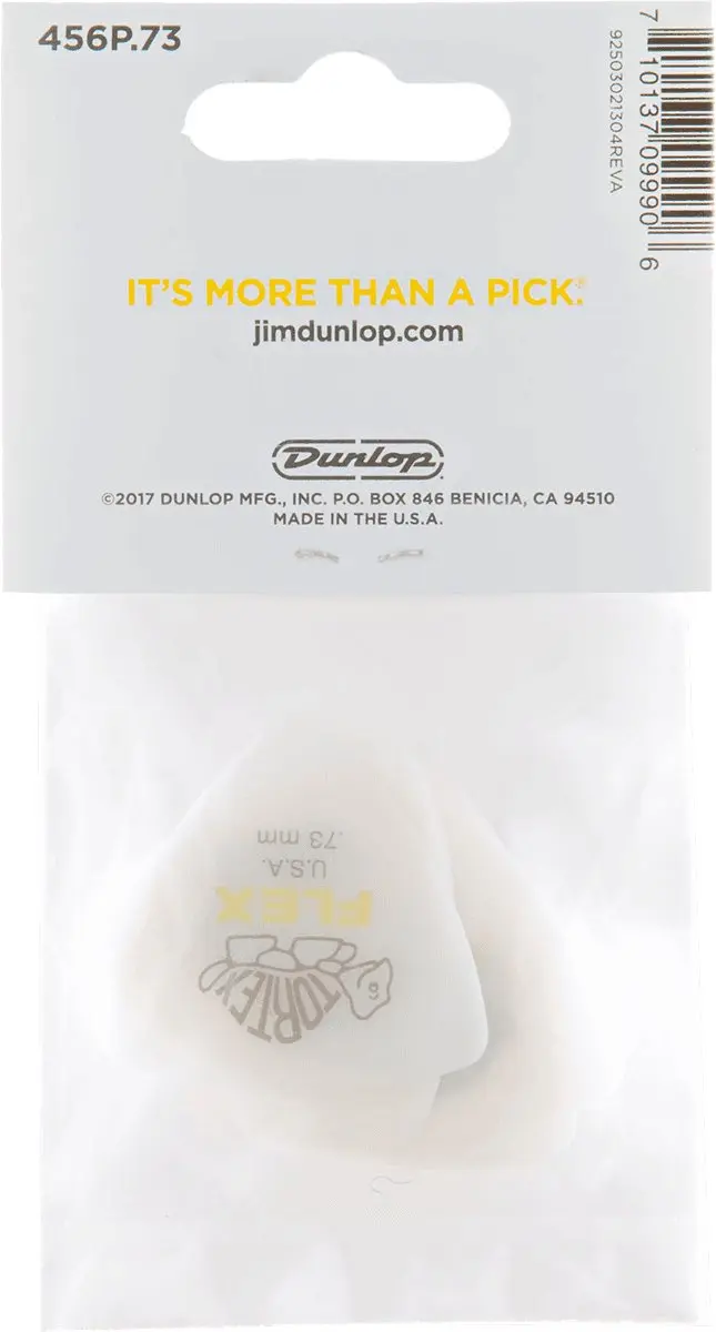 Dunlop Jim Dunlop Flex Triangle Plectrums 0.73mm - 6 Stuks - Geel