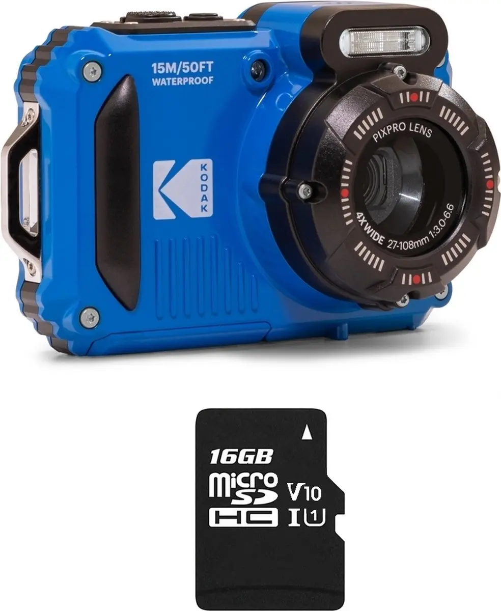 Kodak WPZ2 Blauwe Onderwatercamera 16MP - 16GB