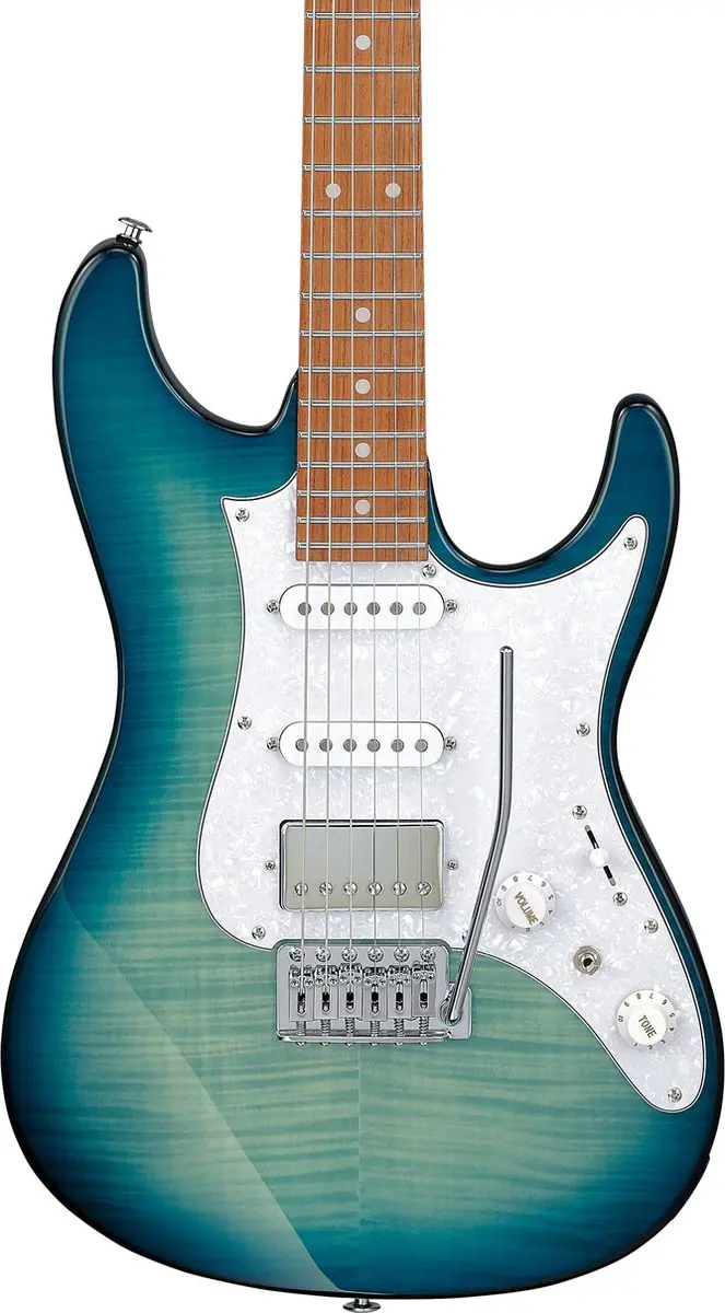 Ibanez AZ22S1F-TXB Elektrische Gitaar - Transparent Turquoise Burst