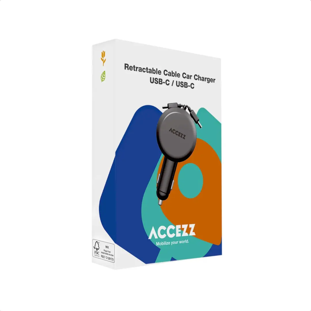 Accezz Autolader 60W USB-C - SH00085398 - Zwart