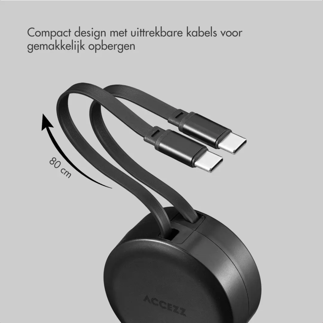 Accezz Autolader 60W USB-C - SH00085398 - Zwart