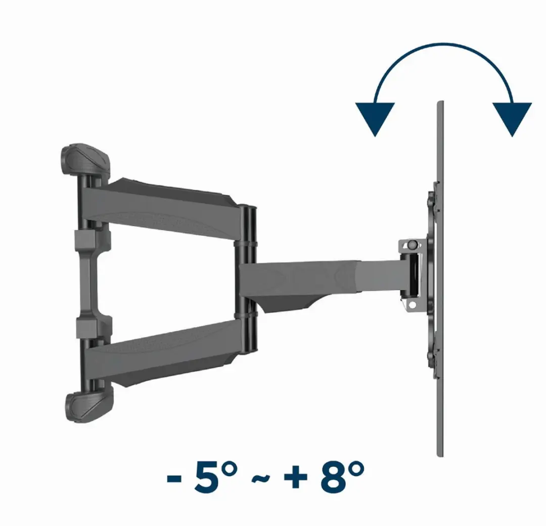 Gembird Full Motion TV Muurbeugel WM-75ST-01 - 32-75" - 45 kg - Zwart