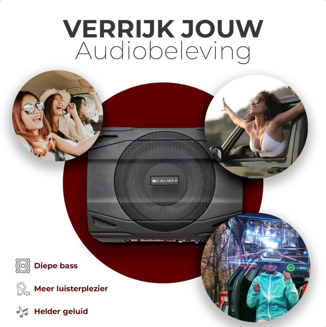 Caliber BC120US Actieve Subwoofer 500W - 8 Inch - Zwart - afbeelding 6 van 6