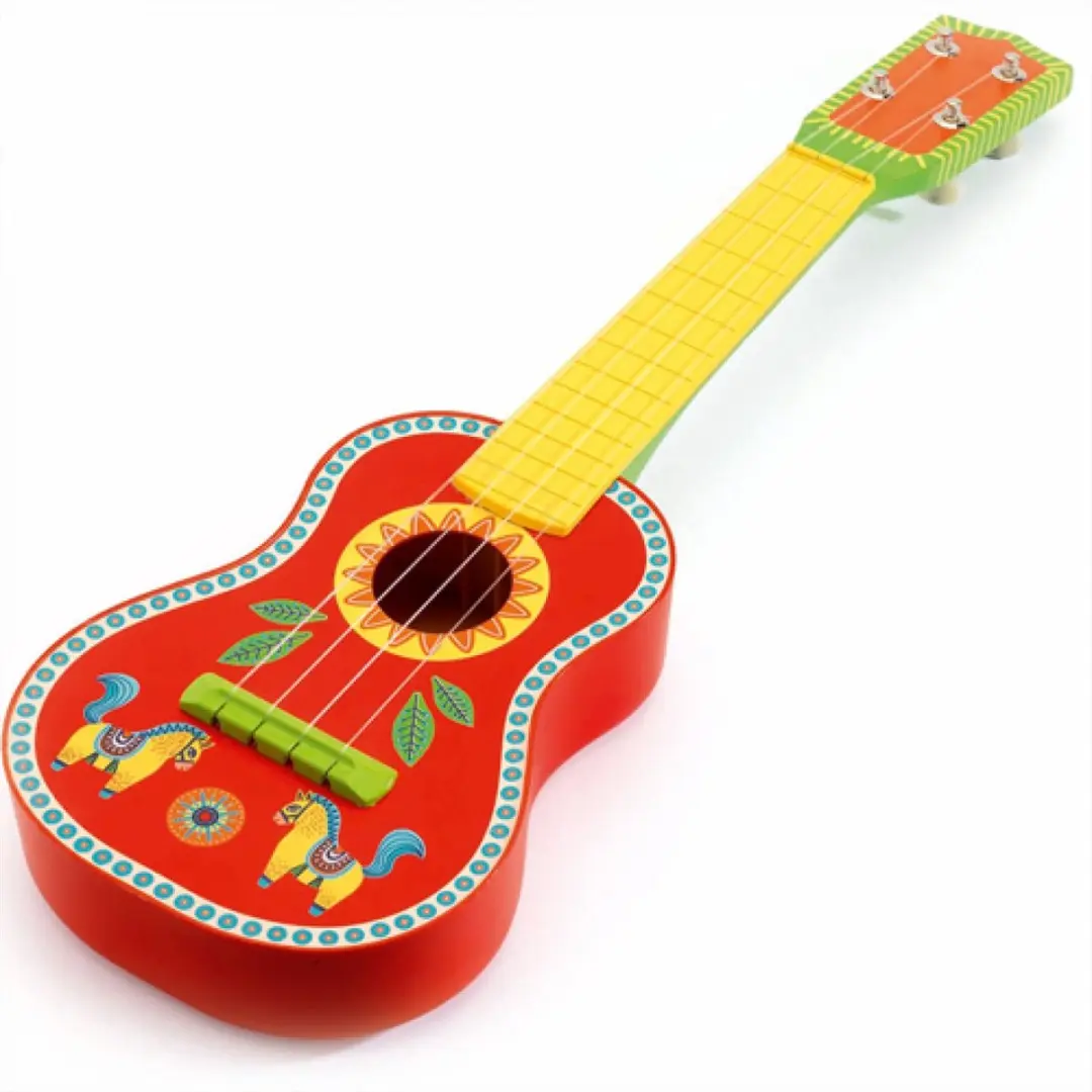 Djeco Sopraan Ukulele - 4 Snaren - Multicolor