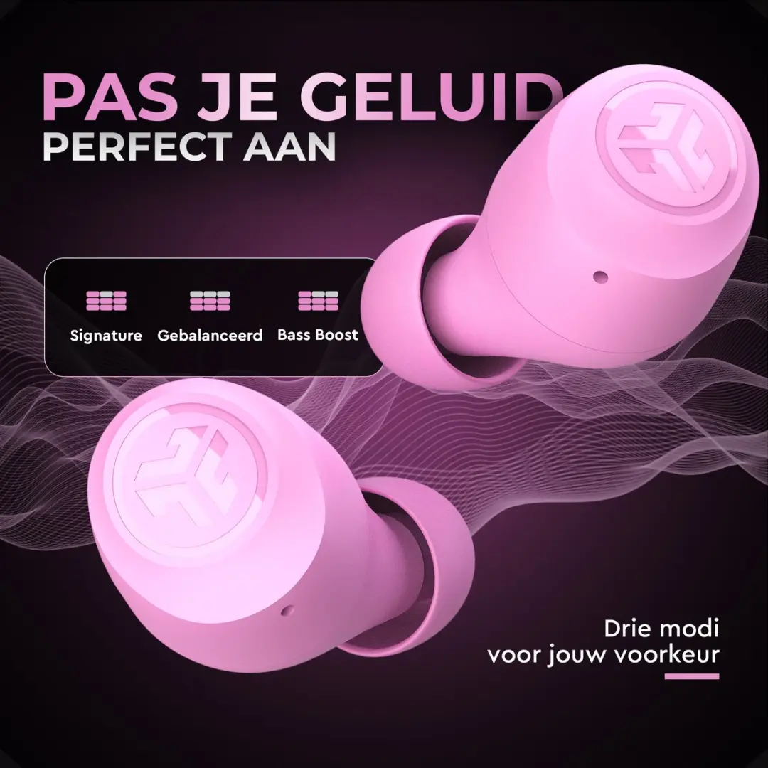 JLab Go POP IEUEBGAIRPOPRPNK124 Draadloze Oordopjes - Roze