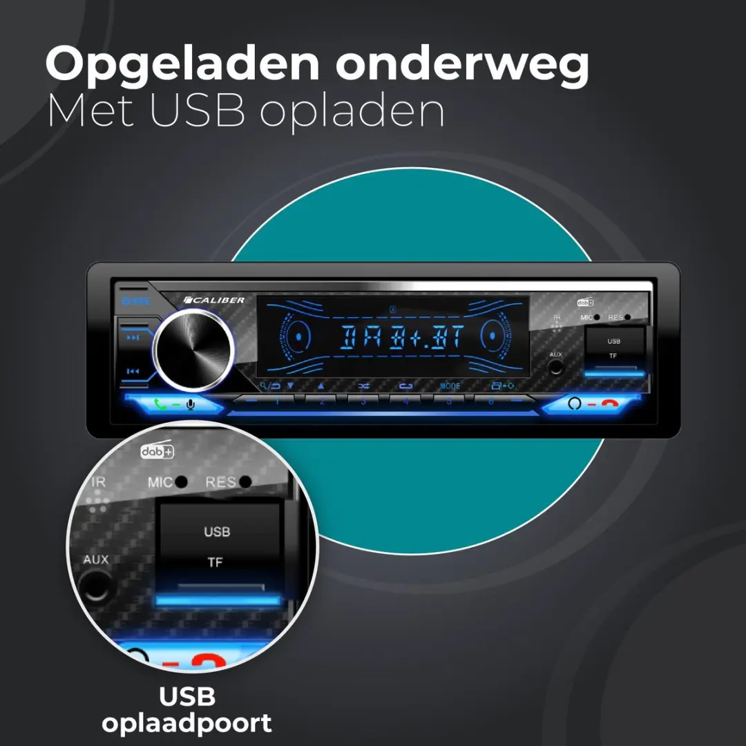 Caliber RMD058DAB Autoradio - 4x100W - DAB+ - USB - Zwart