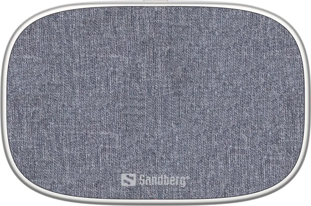 Sandberg Wireless Charger Deck 15W - Aluminium/Grijs
