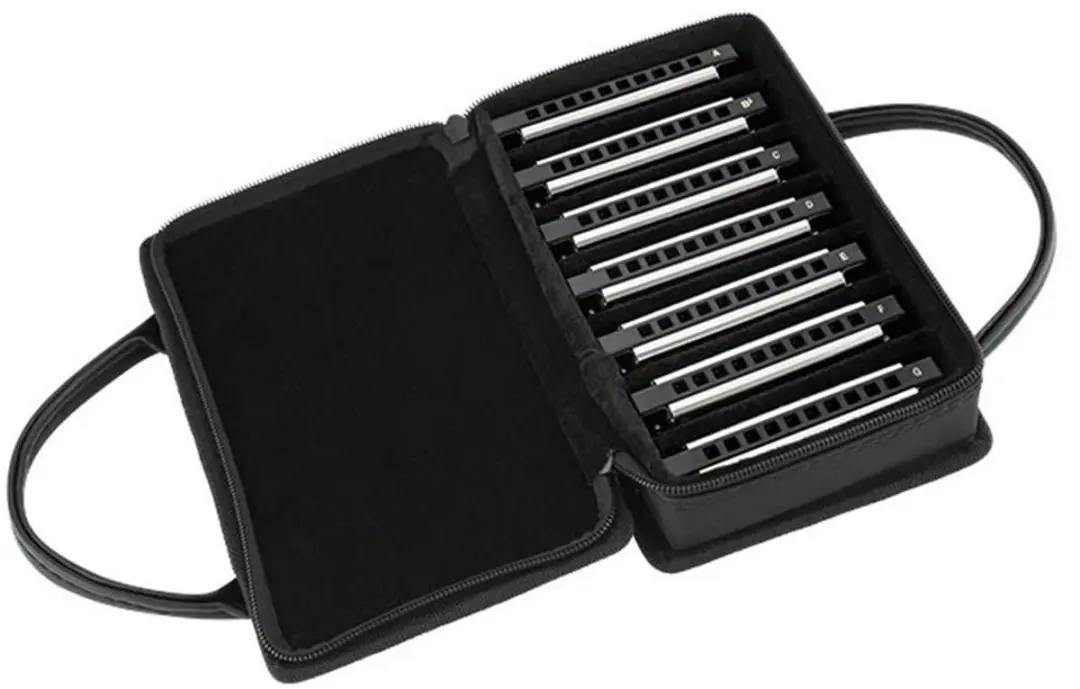 Fender Blues Deluxe Mondharmonica Set - 7-delig met koffer