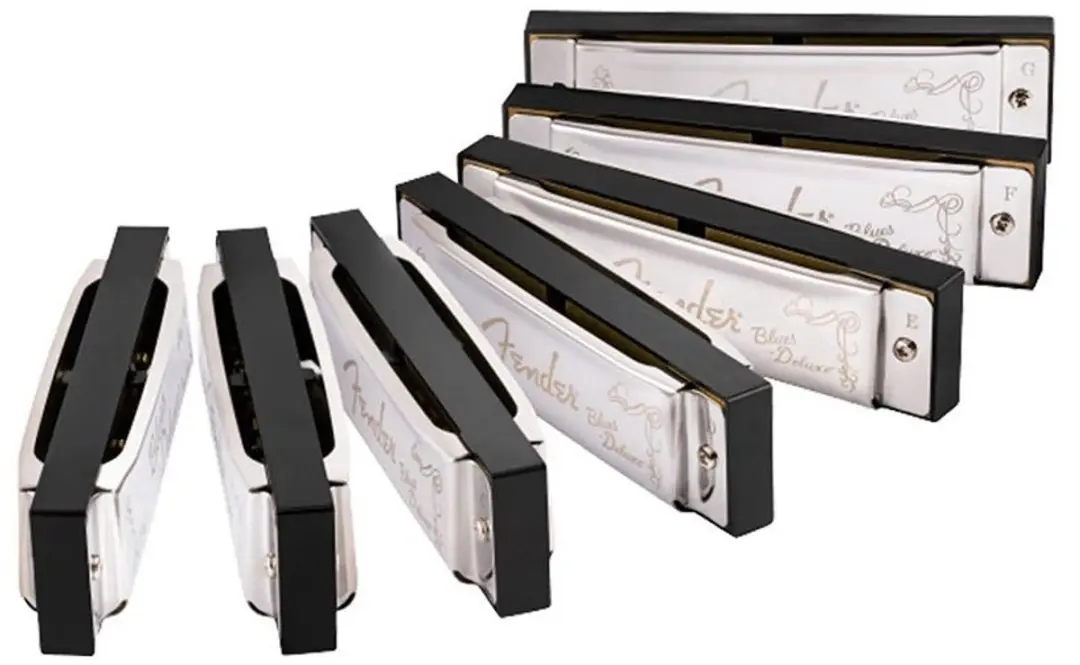 Fender Blues Deluxe Mondharmonica Set - 7-delig met koffer