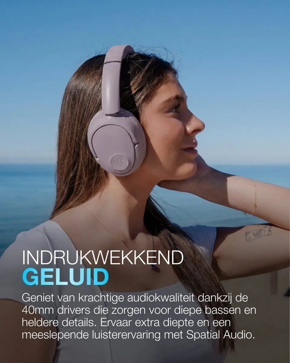 JLab Jbuds Lux ANC IEUHBJLUXANC Draadloze Koptelefoon - 70 uur - ANC - Mauve