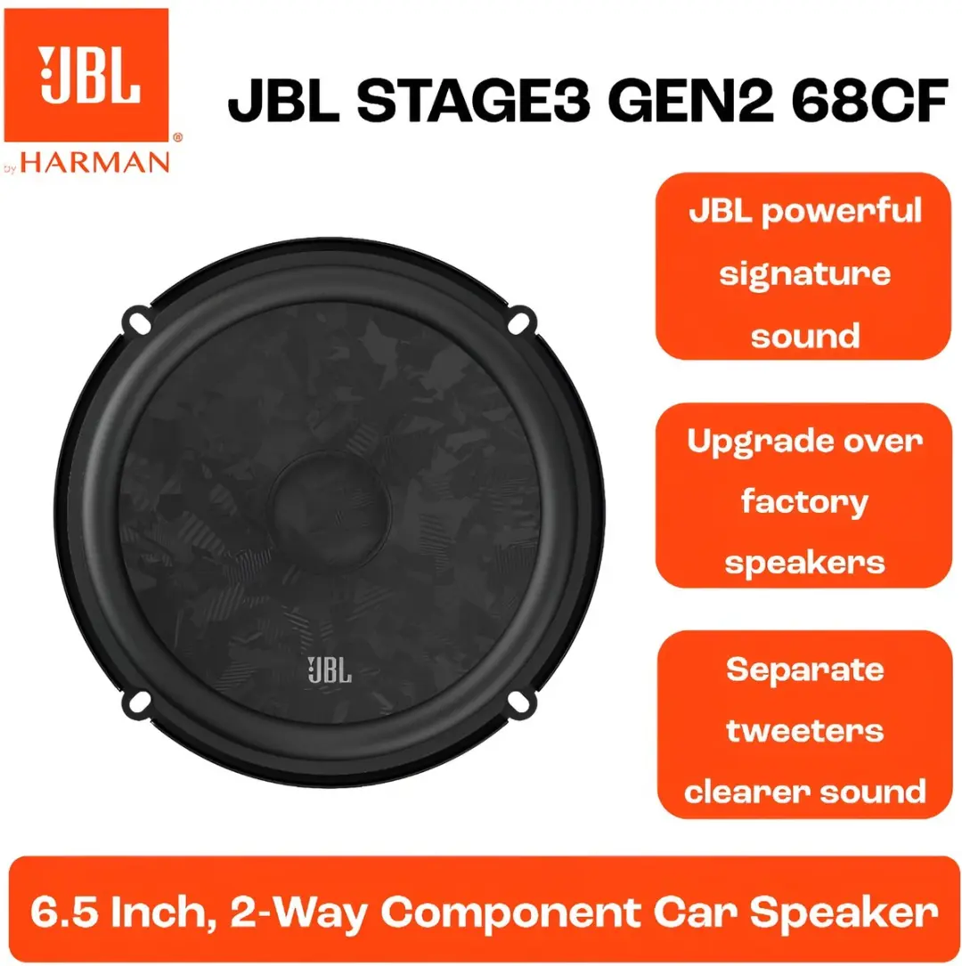 JBL Stage3 68CF Componentenluidsprekers 6,5" - 95W RMS - Zwart - afbeelding 6 van 6