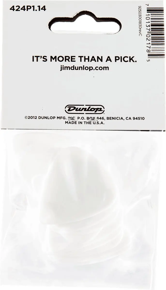Dunlop Wedge Plectrum 1.14mm - 12 Stuks
