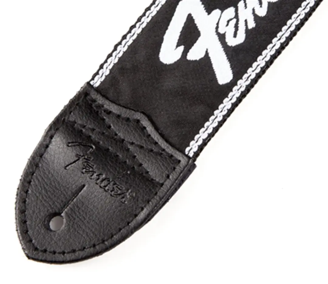 Fender Running Logo Strap - Gitaarband - Zwart