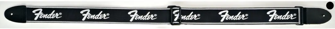 Fender Running Logo Strap - Gitaarband - Zwart