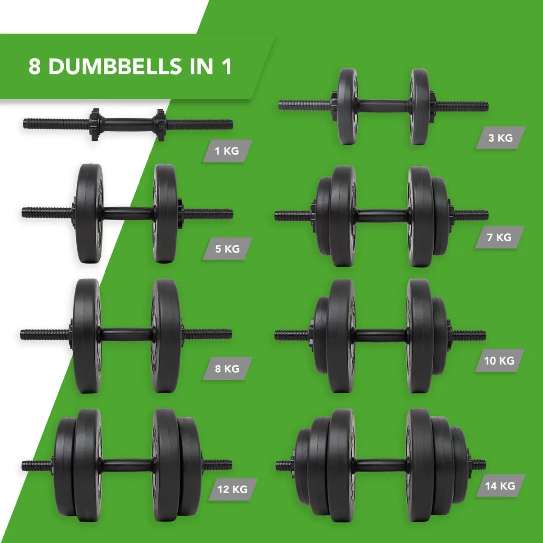 Tunturi Halterset 28kg - 2 Stuks Zwart