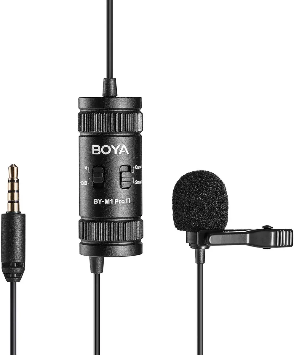 Boya BY-M1 PRO II Lavaliermicrofoon - Zwart