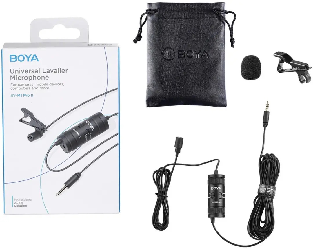 Boya BY-M1 PRO II Lavaliermicrofoon - Zwart