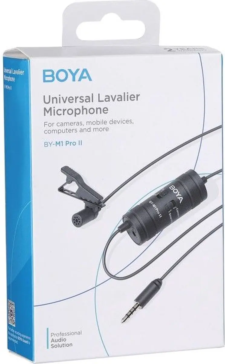 Boya BY-M1 PRO II Lavaliermicrofoon - Zwart - afbeelding 6 van 6