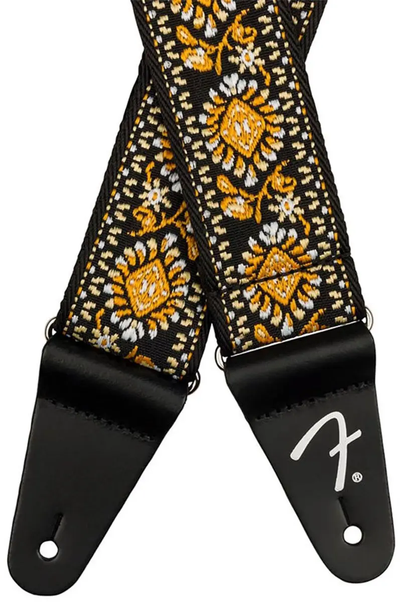 Fender Pasadena Geweven Gitaarband Yellow Lotus