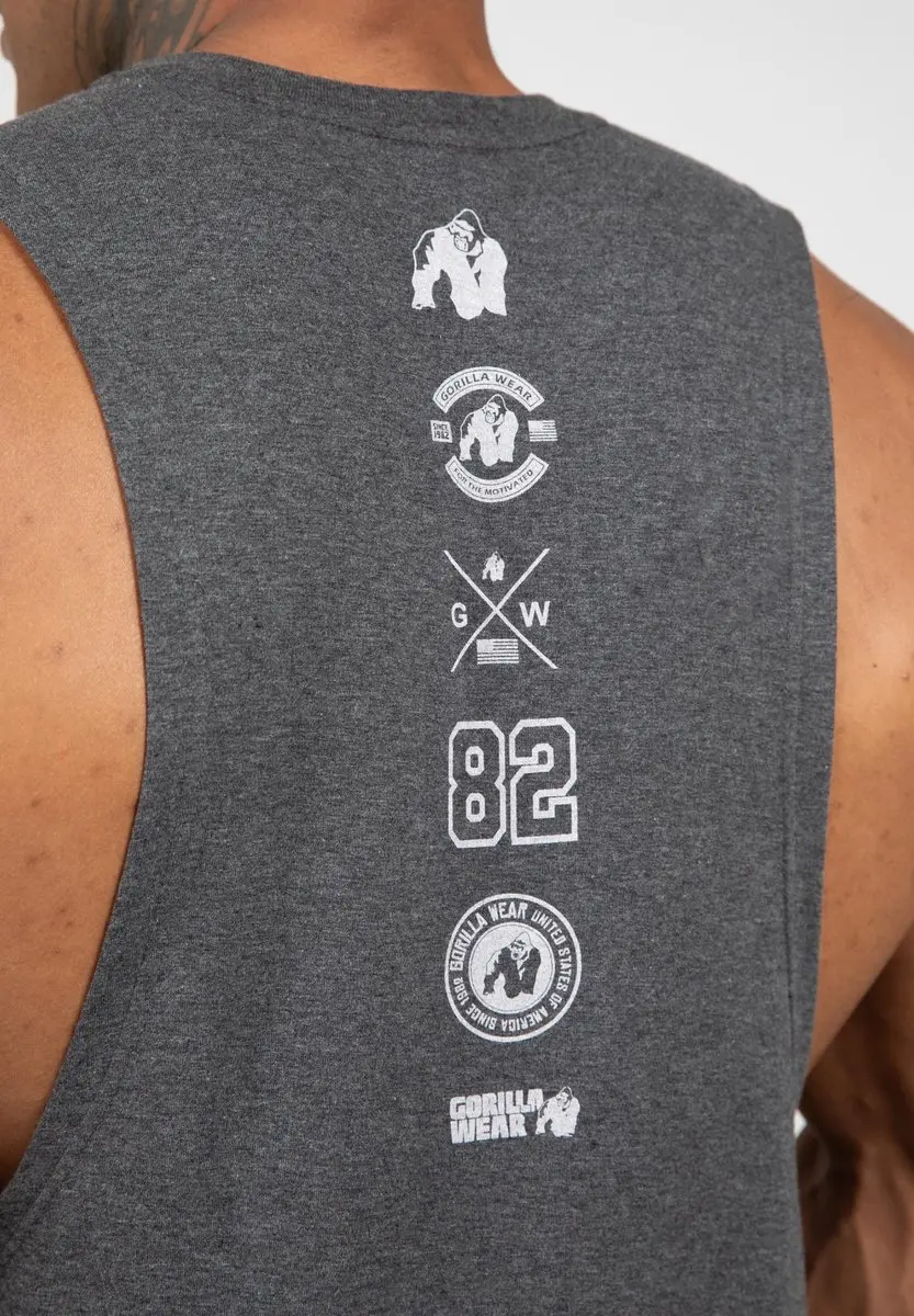 Gorilla Wear Lopez Drop Armhole Tank Top - Donkergrijs 2XL