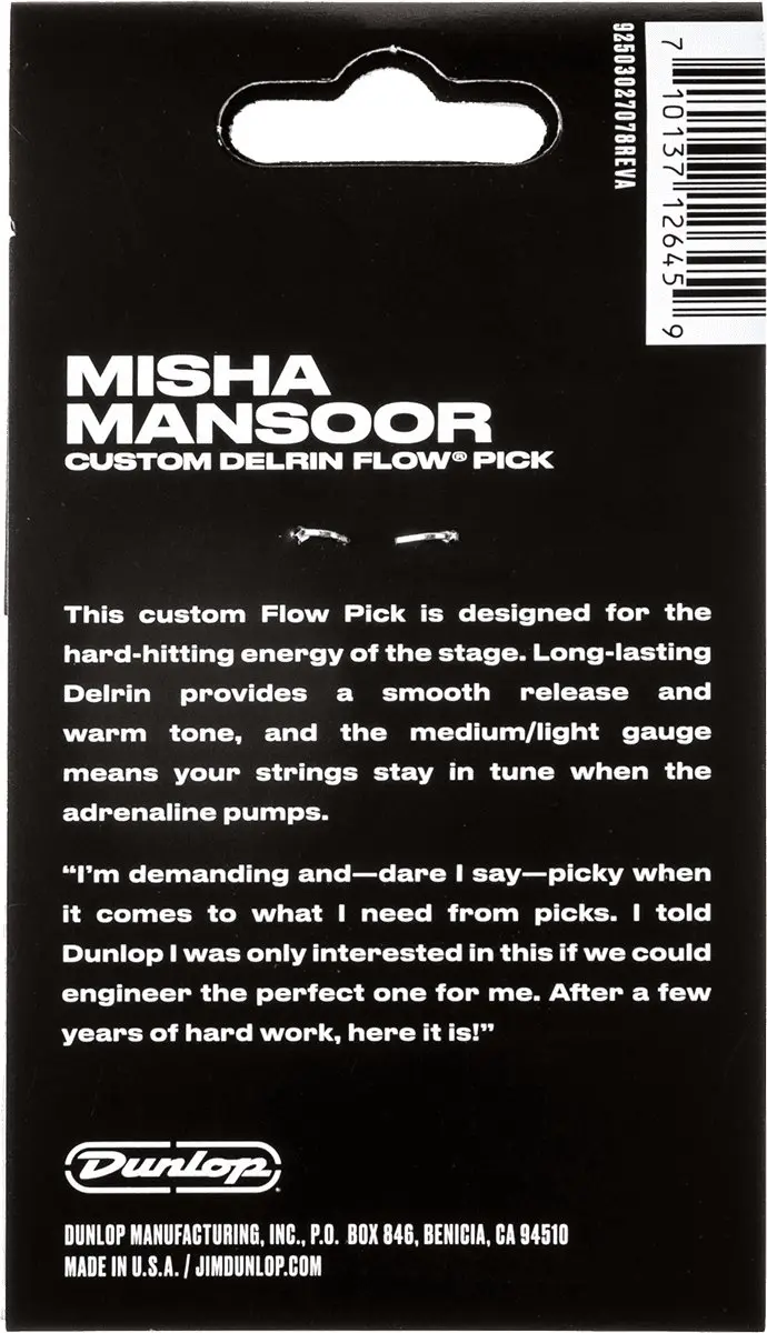 Dunlop Misha Mansoor Plectrum Live 0.65mm