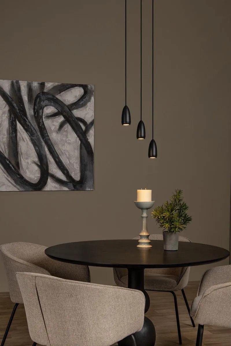 Lucide Evora Hanglamp 3xGU10 - Ø25cm - Zwart
