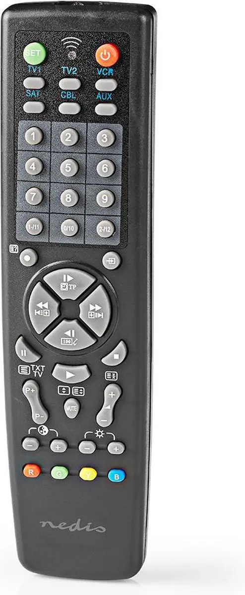 Nedis TVRC2200BK Universele Afstandsbediening - 10 Apparaten - Zwart