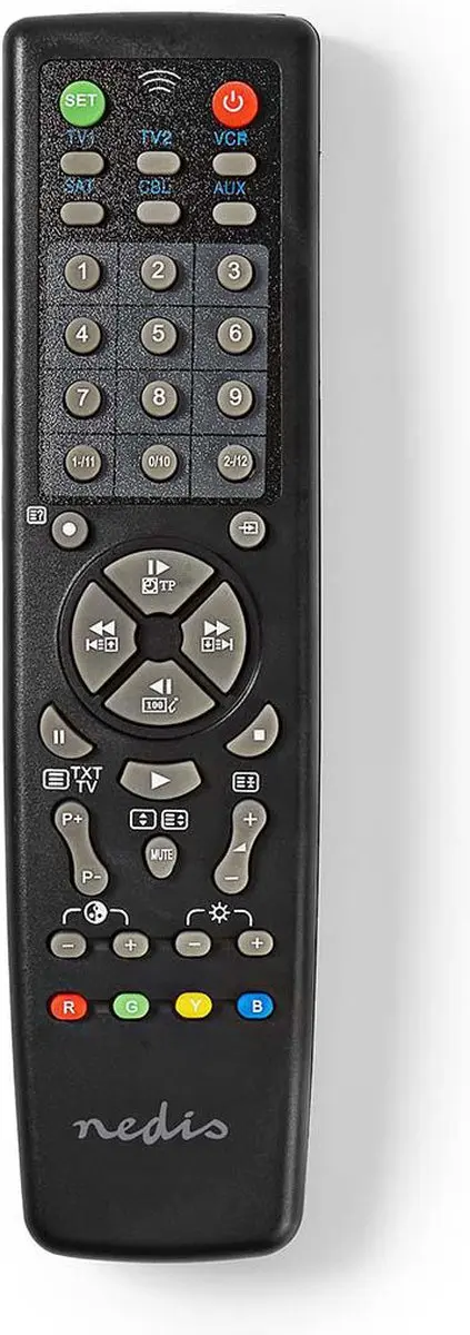 Nedis TVRC2200BK Universele Afstandsbediening - 10 Apparaten - Zwart