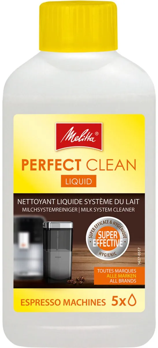 3 x Melitta - Perfect Clean – Melksysteemreiniger – Voor volautomatische espressomachines – 250 ml - Kabel - Kabels - Kabelsysteem - Kabelsysteem
