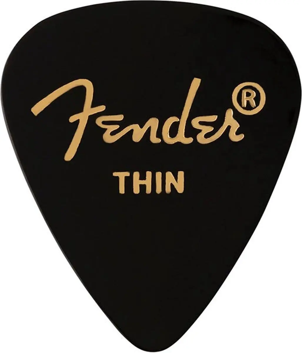 Fender 351 Premium Picks Dun Zwart