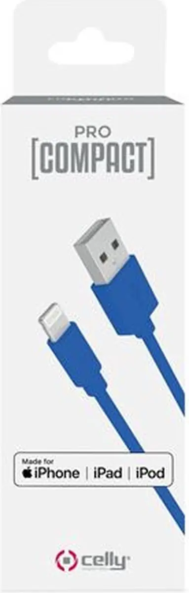 Celly Lightning Kabel Procompact 8021735750628 - Blauw