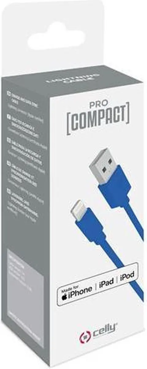 Celly Lightning Kabel Procompact 8021735750628 - Blauw
