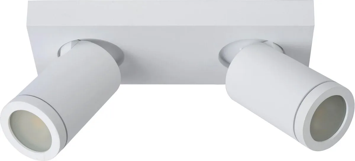 Lucide Taylor Plafondspot Badkamer LED - 2x5W 2200K/3000K - IP44 - Wit