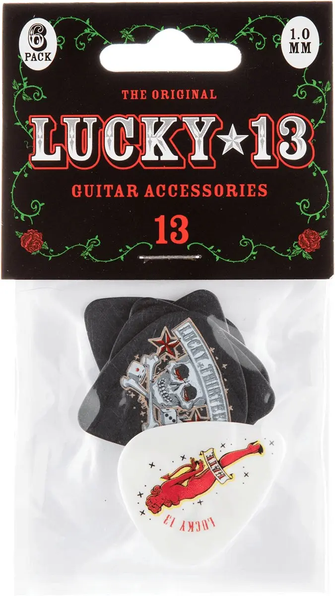 Dunlop Lucky 13 II Plektrum 1.00mm - 6 Stuks