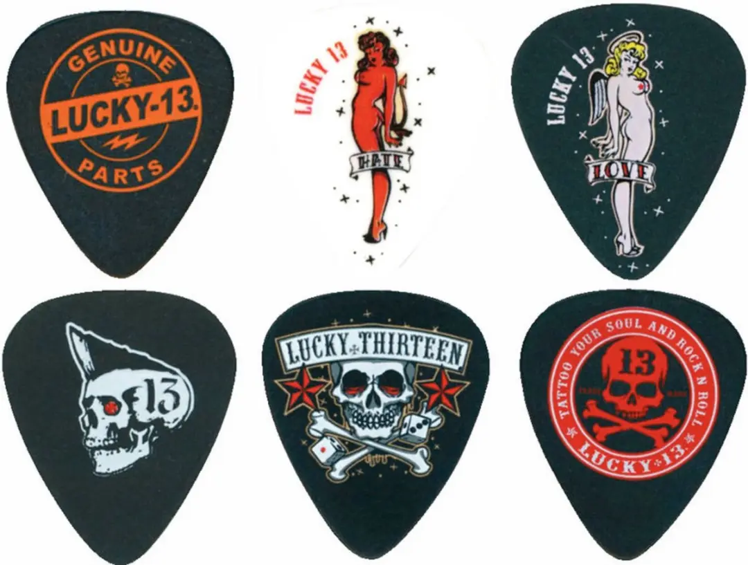 Dunlop Lucky 13 II Plektrum 1.00mm - 6 Stuks