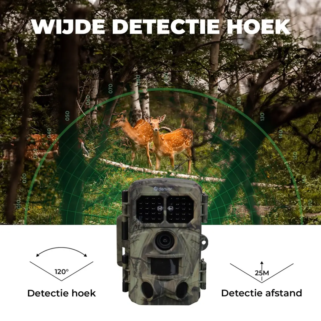 Denver Wildcamera WCT-8026 4K - 48MP - Nachtzicht - WiFi - Groen