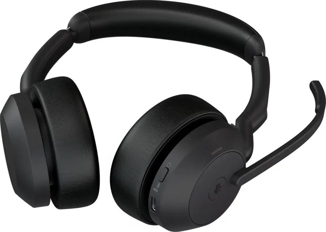 Jabra Evolve 2 55 MS Headset - Bluetooth - Noise Cancelling - Zwart