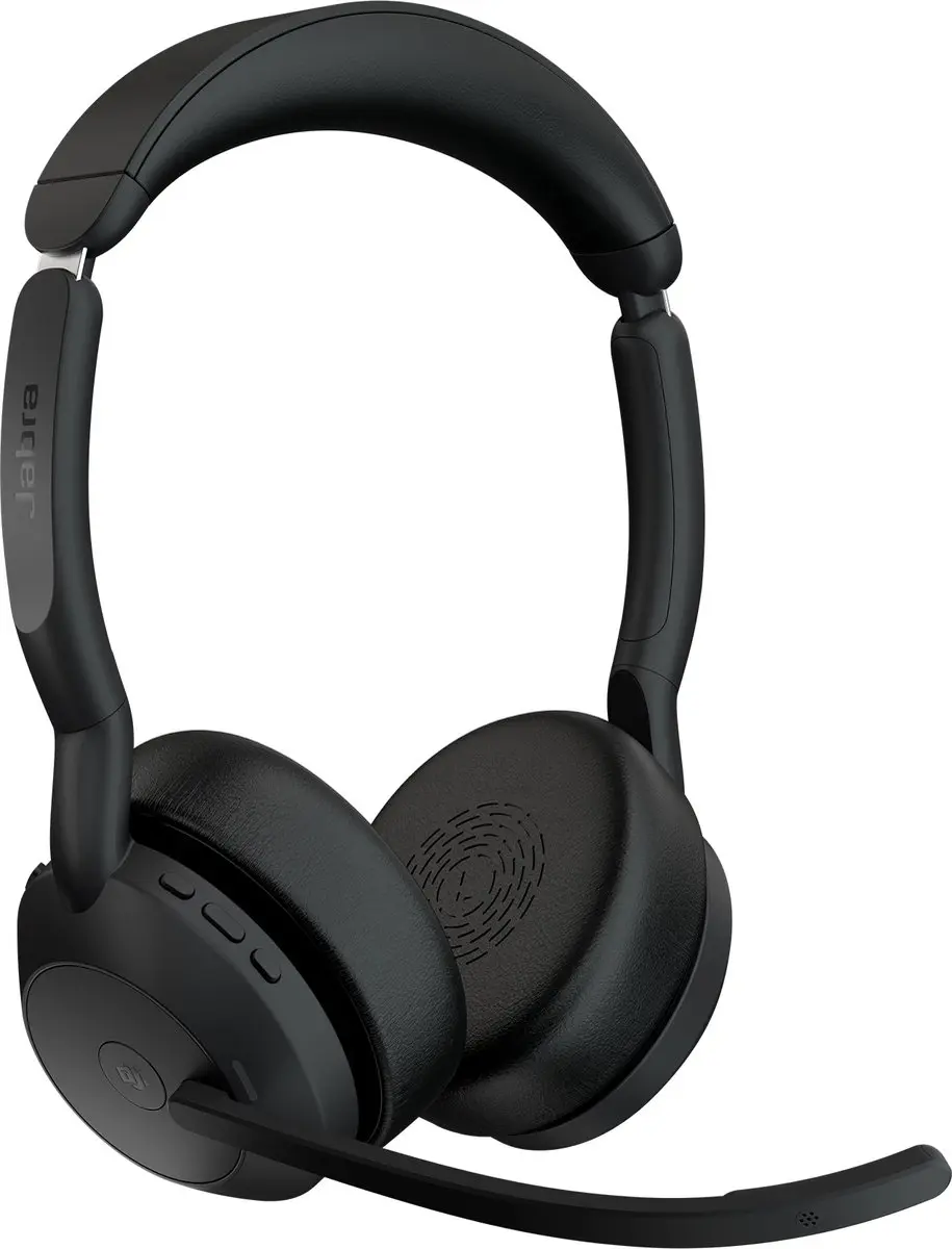 Jabra Evolve 2 55 MS Headset - Bluetooth - Noise Cancelling - Zwart