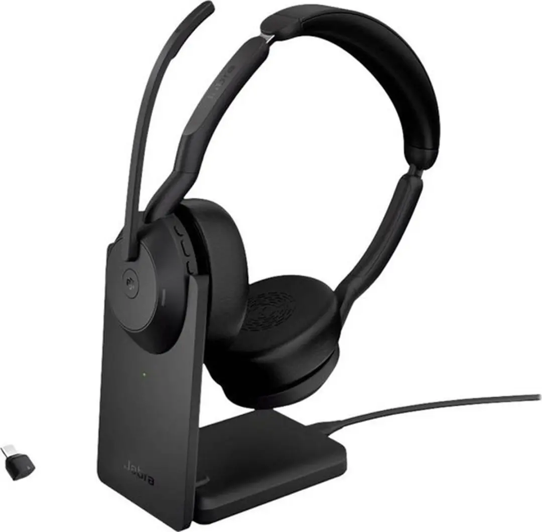 Jabra Evolve 2 55 MS Headset - Bluetooth - Noise Cancelling - Zwart - afbeelding 6 van 6