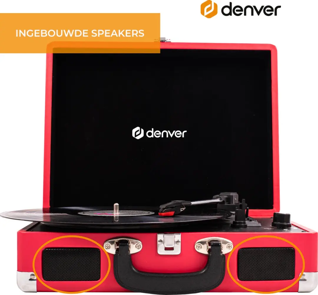 Denver VPL-120 Platenspeler - Rood