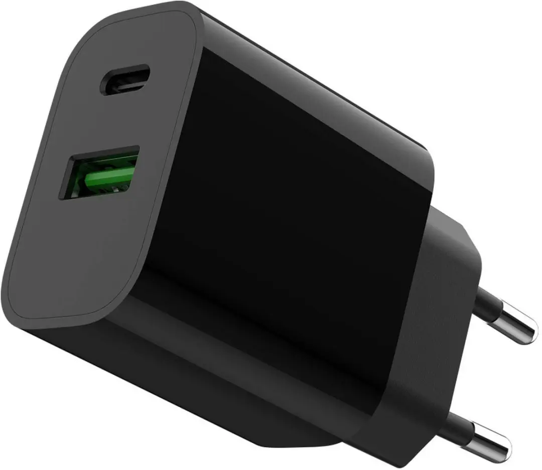 Gembird TA-UC-PDQC20-01-BK USB Snellader 20W - 2 Poorten Zwart