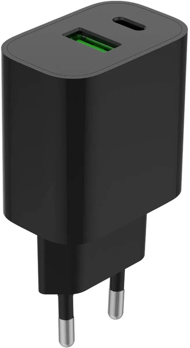 Gembird TA-UC-PDQC20-01-BK USB Snellader 20W - 2 Poorten Zwart