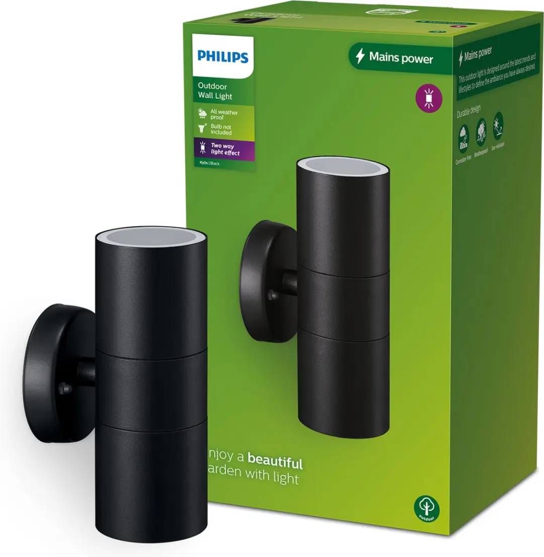 Philips Kylis Wandspot Zwart