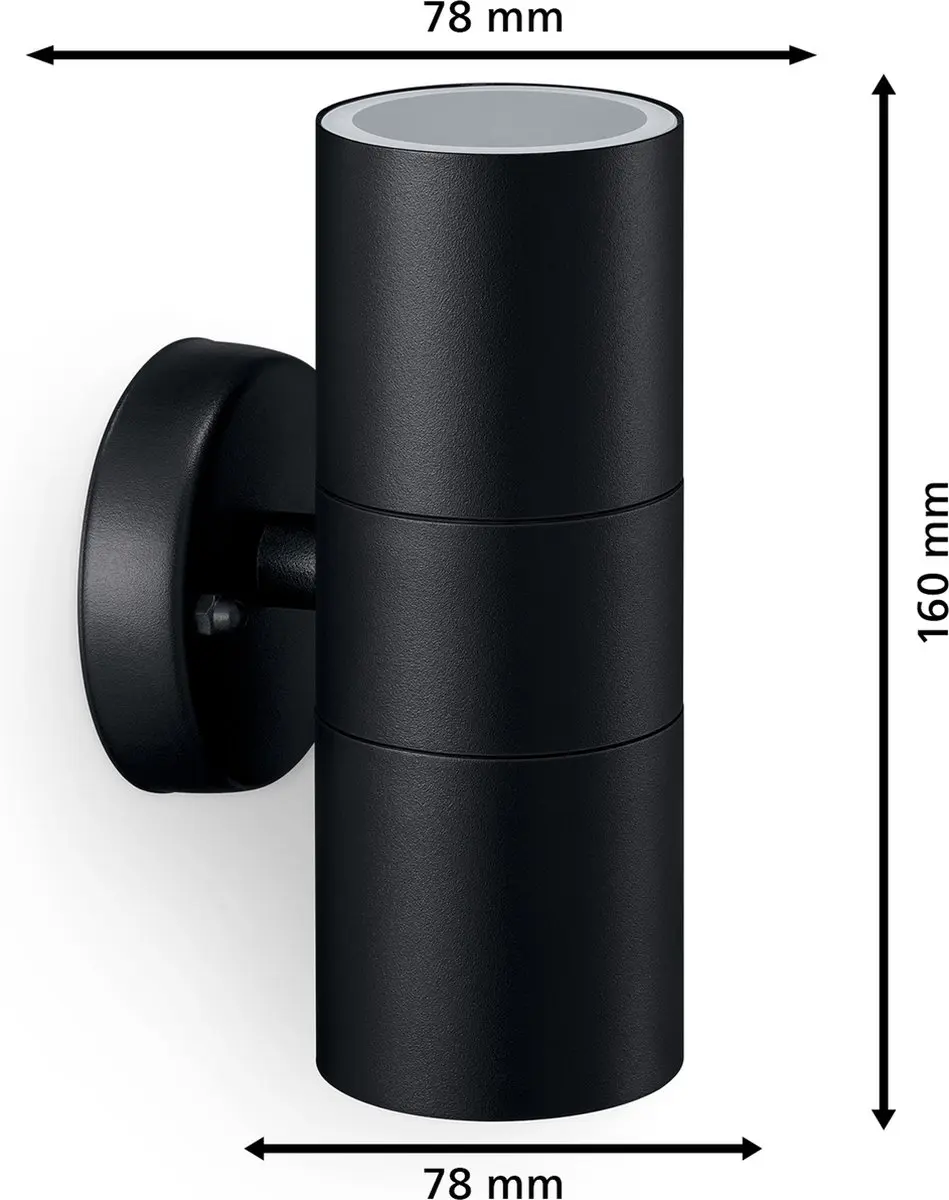 Philips Kylis Wandspot Zwart - 2x GU10