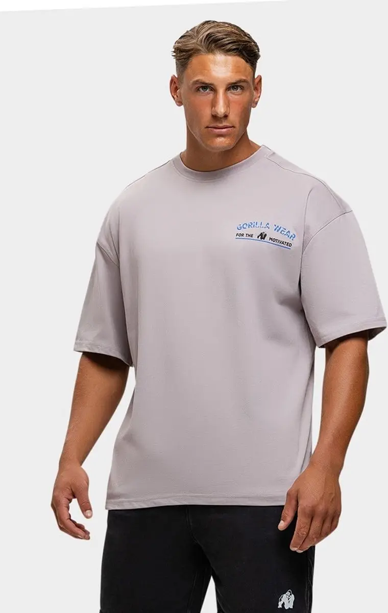 Gorilla Wear Macon Oversized T-shirt - Lichtgrijs L